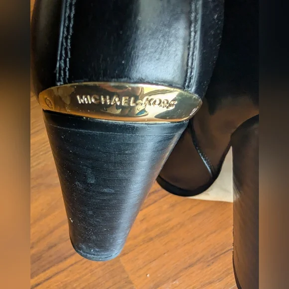MICHAEL Michael Kors Evaline Heeled Booties Black Size 8.5 - Picture 7 of 10